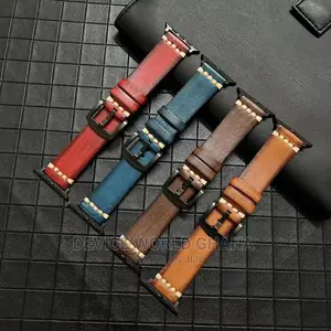 Vintage Wax Oil Leather Strap/Band 4 Apple Watch Series1-7