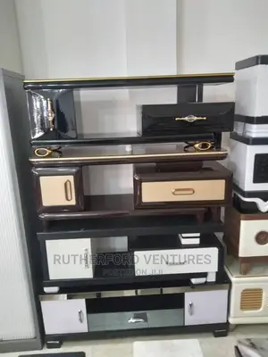 TV Stand Glass and Wood