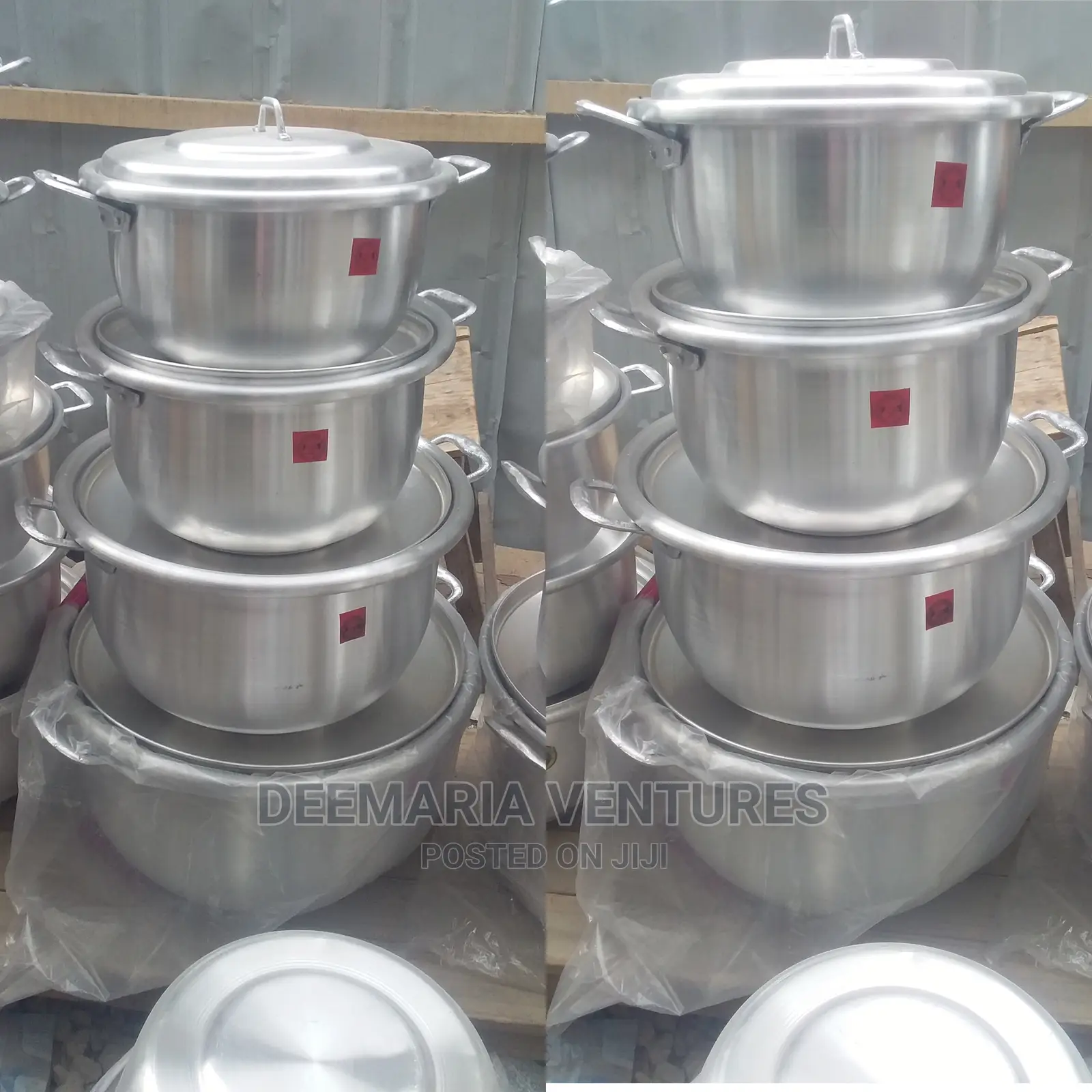 4 Sets Big Cooking Pots (Koko Silver) for Sale