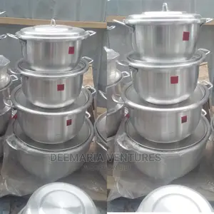 4 Sets Big Cooking Pots (Koko Silver) for Sale
