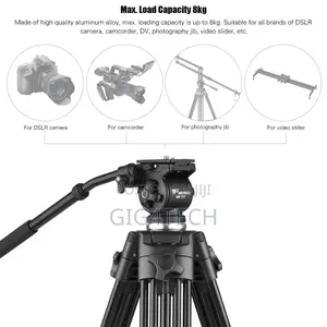 Weifeng Wf-717 1.8m Heavy Duty Video Tripod