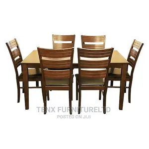 Dining Set 6 Seater (Dark Brown)Axils