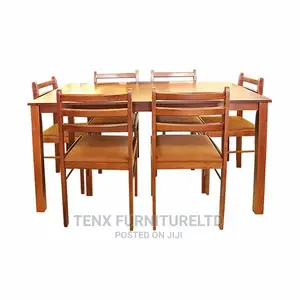 Dining Set 6 Seater (Reddish Brown)