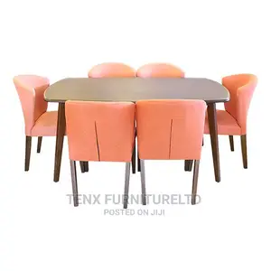 Dining Set 6 Seater (Fabric Seaters)