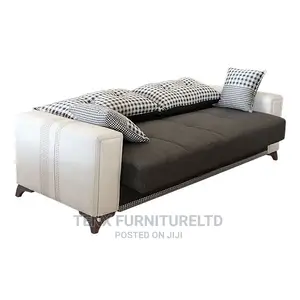 Sofabed 3 Seater With (Fabric and Wood)