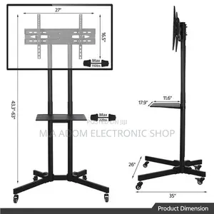 Movable Tv Cart With Dvd Shelf N Wheels