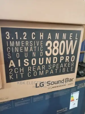 LG 380watts(3.1.2) Channel Sound Bar Bluetooth