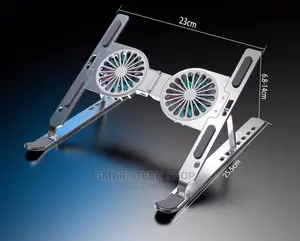 Aluminum 7 Level Adjustable Computer Stand With Fan