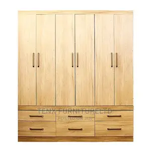 Wardrobe 6DOORS (Brownish Grey Wood Grain )