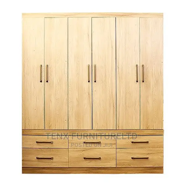 Wardrobe 6DOORS (Brownish Grey Wood Grain )
