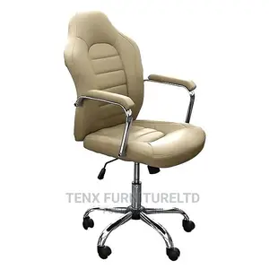 OFFICE / EXECUTIVE CHAIR( With Chrome Base Rotating Wheel)