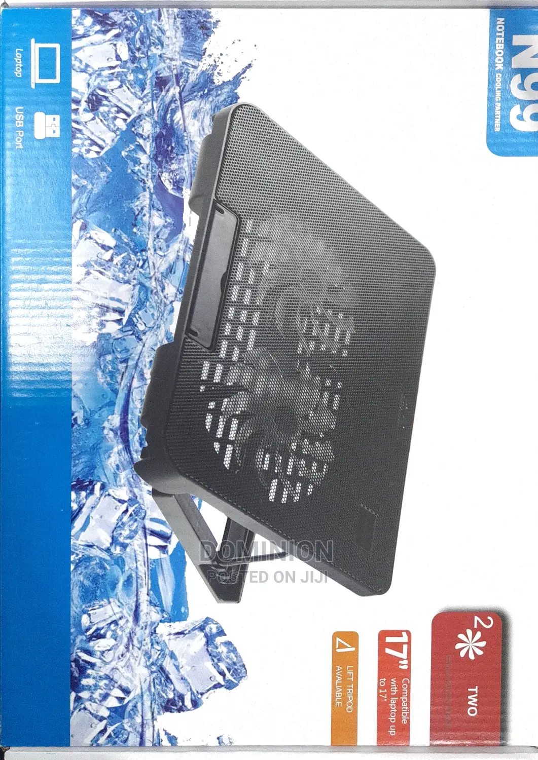 N99 Laptop Cooling Pad With Adjustable Stand and Dual Fan