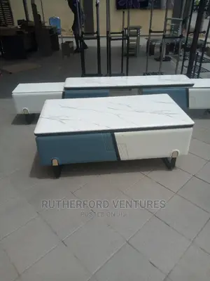 Executive Marble Center Table and TV Stand