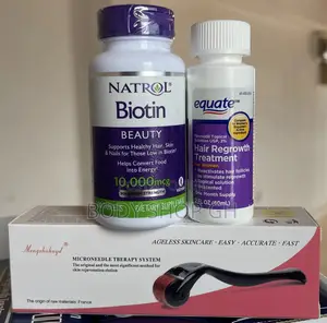 Hairloss Treatment Pack for Women(Minoxidil+ Biotin +Roller)