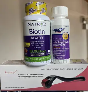 Hair Growth Pack for Women ( Minoxidil + Biotin +Roller)