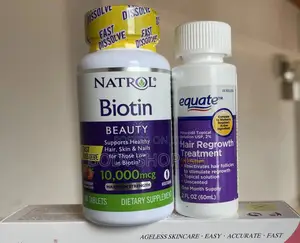 Equate Minoxidil + Natrol Biotin Hairloss Treatment