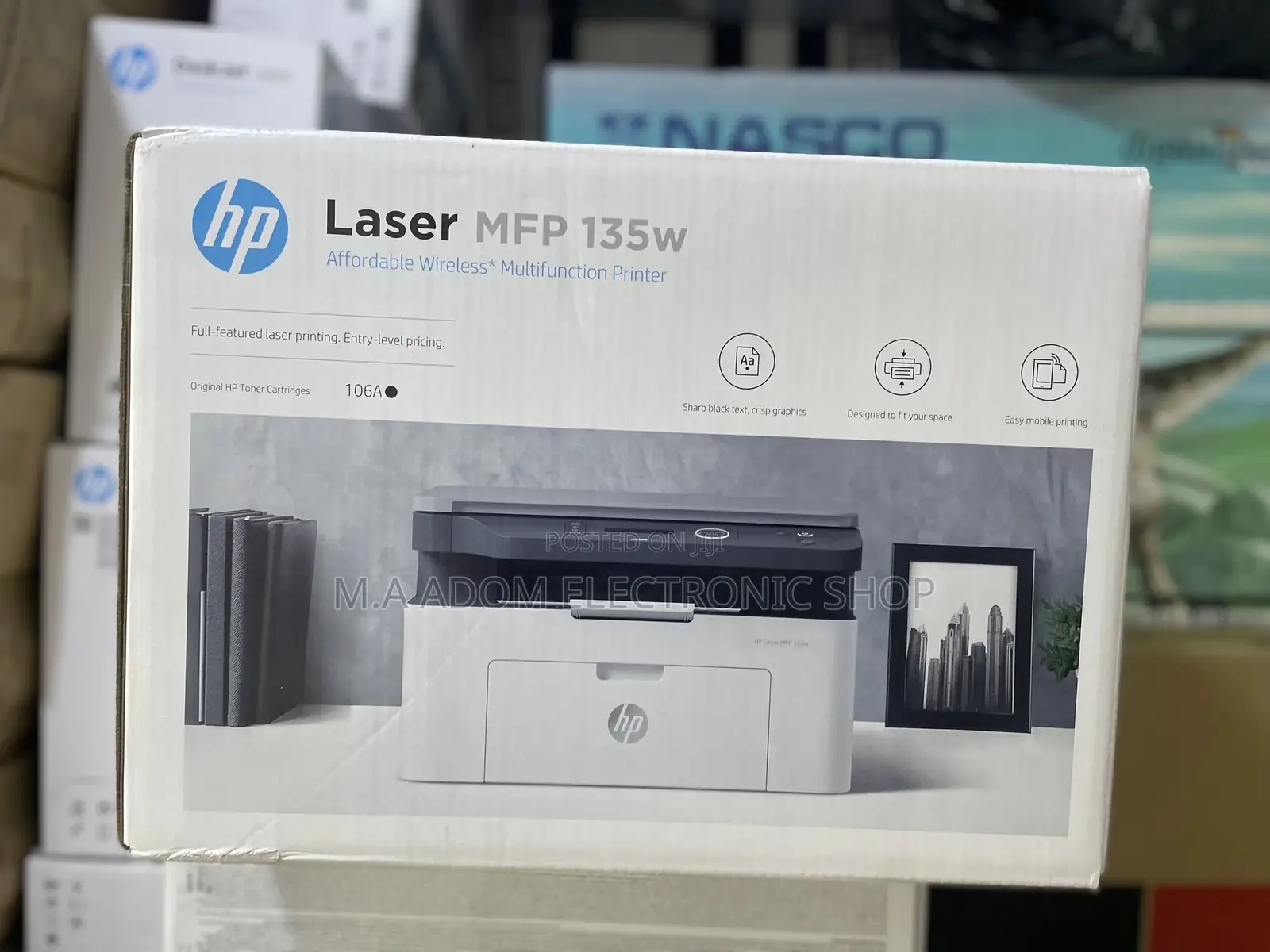4 in 1 ( Copy Print Scan Wireless) Hp 135w Printer