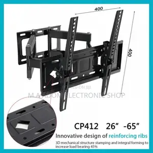Heavy Duty Steel Constructed Adjustable Tv Wall Mount 26”-65