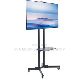 Black Rolling Tv Stand on Wheels 32”-70”
