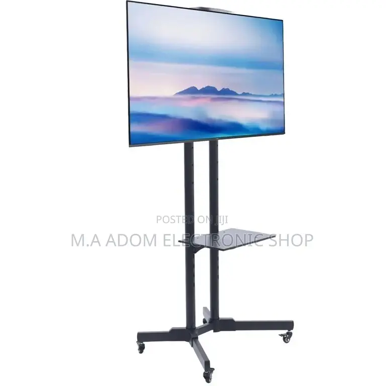 Black Rolling Tv Stand on Wheels 32”-70”