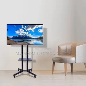Modern Free Standing Tv Stand With Wheels 32”-70”