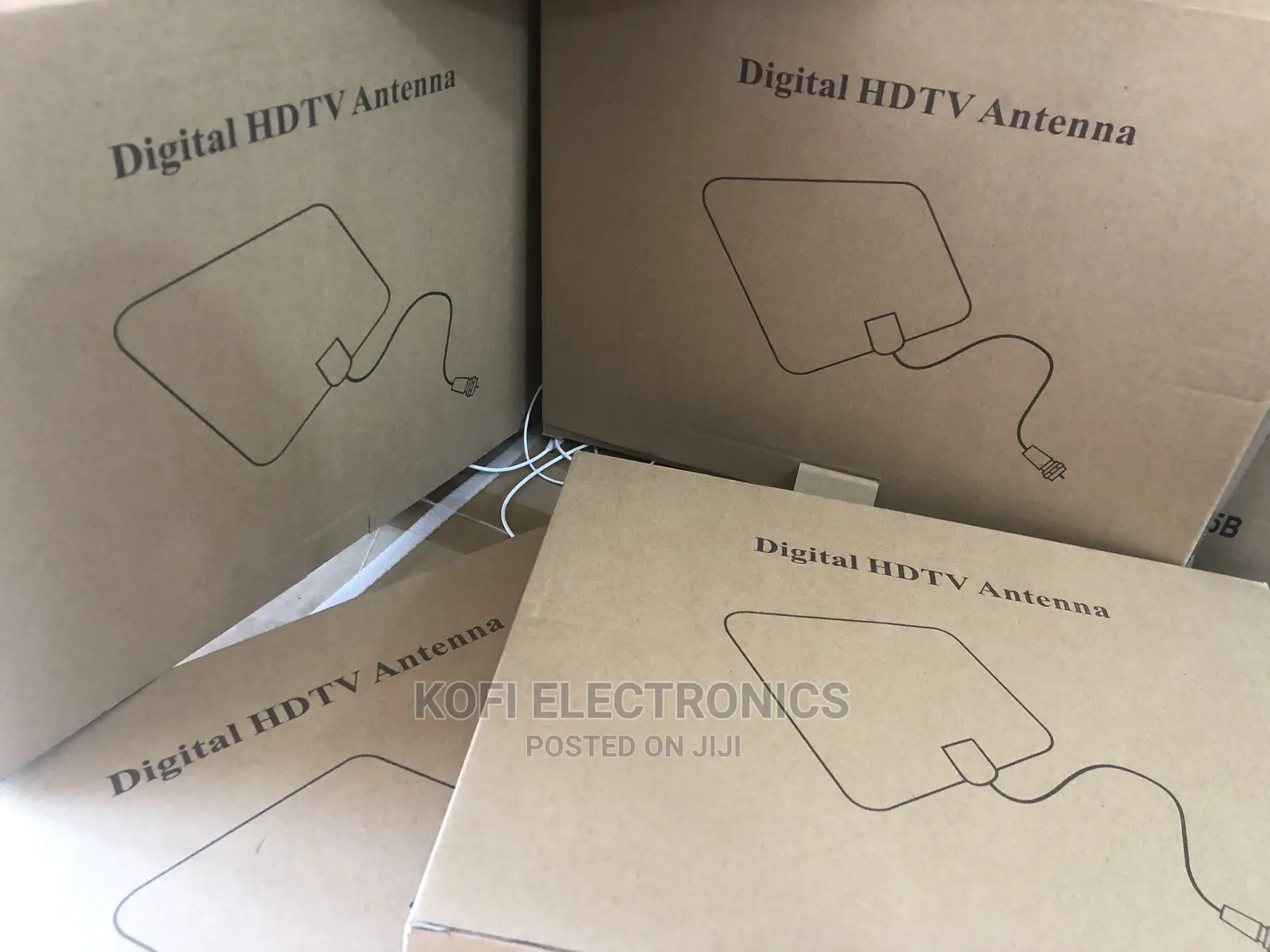Black Color Ultra Thin Digital Indoor Antenna