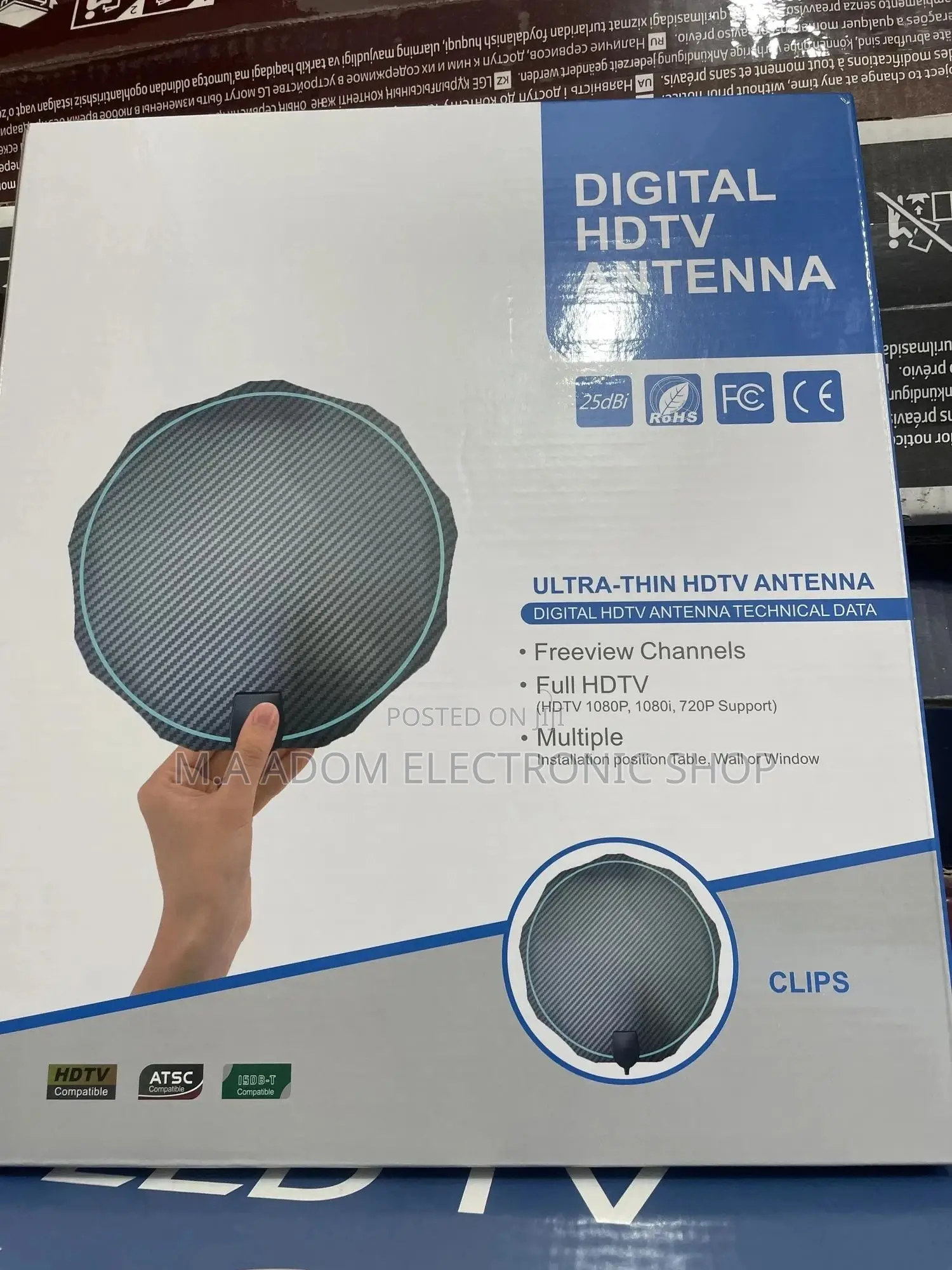Indoor Digital Antenna With Freeview Channels Booster