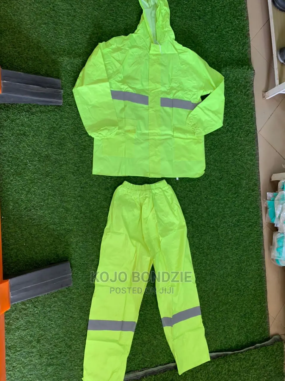 Reflective Raincoat - Lemon Green