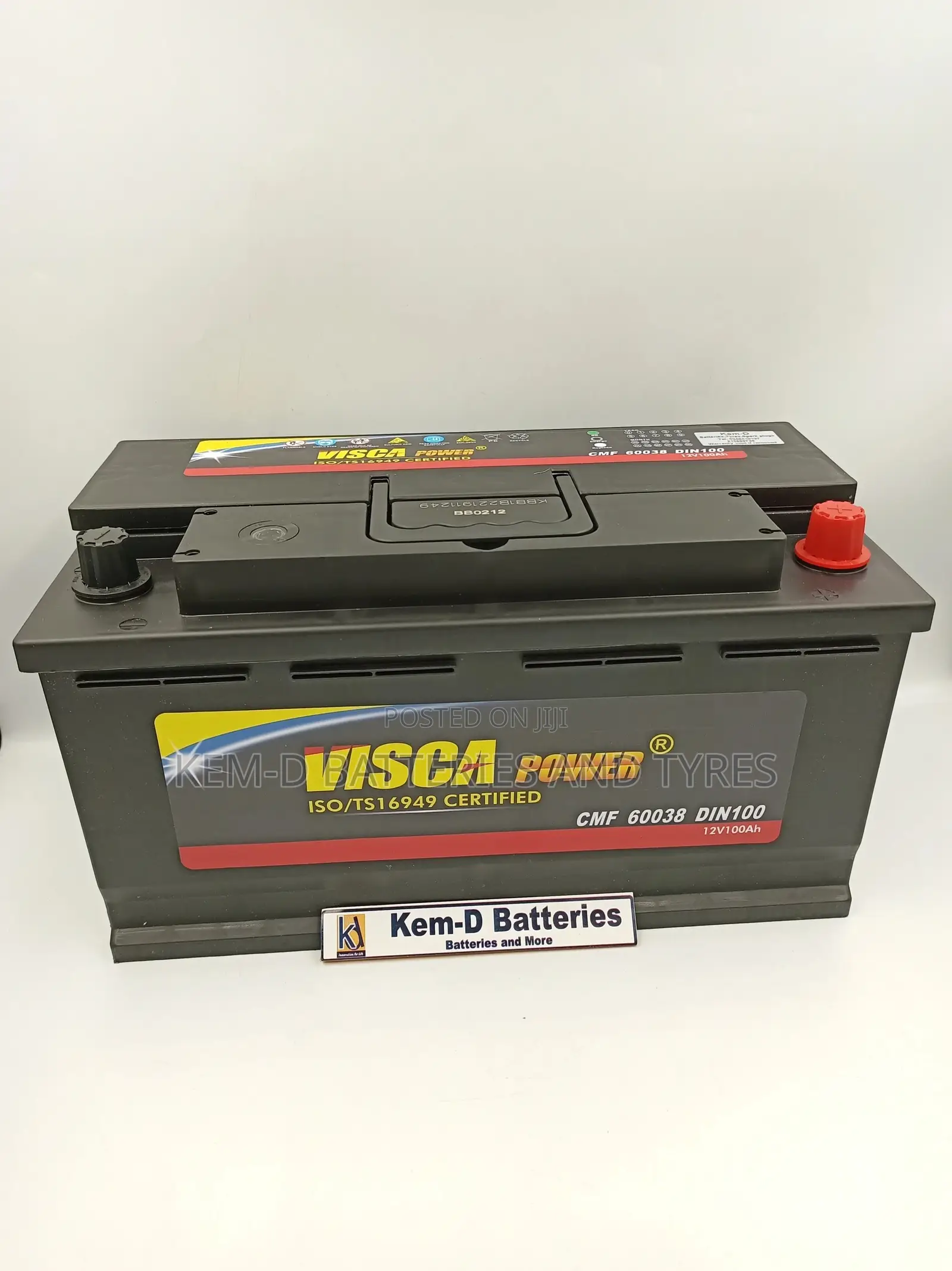 12volts 19 Plates 100ah Visca Batteries -Quality Car Battery