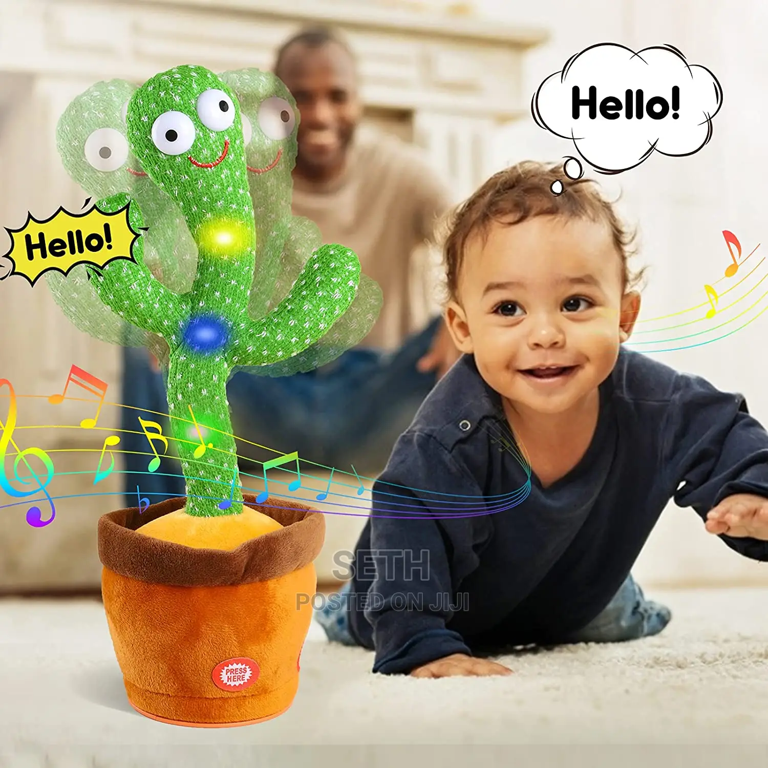Children Kids Intelligence Cactus Talking Toy