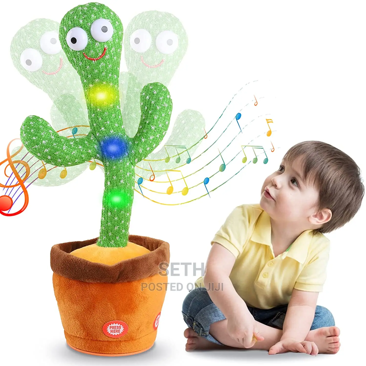 Children Kids Intelligence Cactus Talking Toy