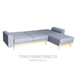 Sofa Bed (L-Shape ) With Wood Legs