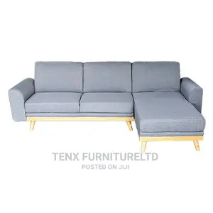 Sofa Bed (L-Shape ) With Wood Legs