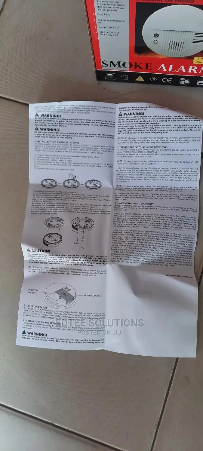 9v Battery Fire Alarm Smoke Detector