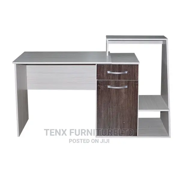 Desk With 3 Shelves/Bookcase( 1 Drawers, 1 Door 2 Storage)