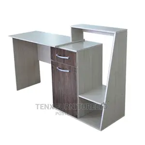 Desk With 3 Shelves/Bookcase( 1 Drawers, 1 Door 2 Storage)