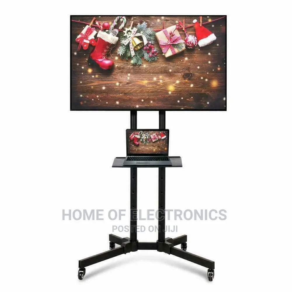 Suitable for Business Mobile Trolley TV Stand + Wheels(32-70
