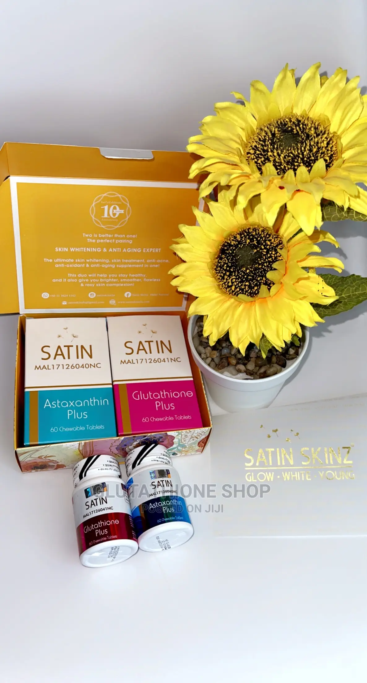 Satin Skinz Gluta Tabs Skin Supplement New Packaging
