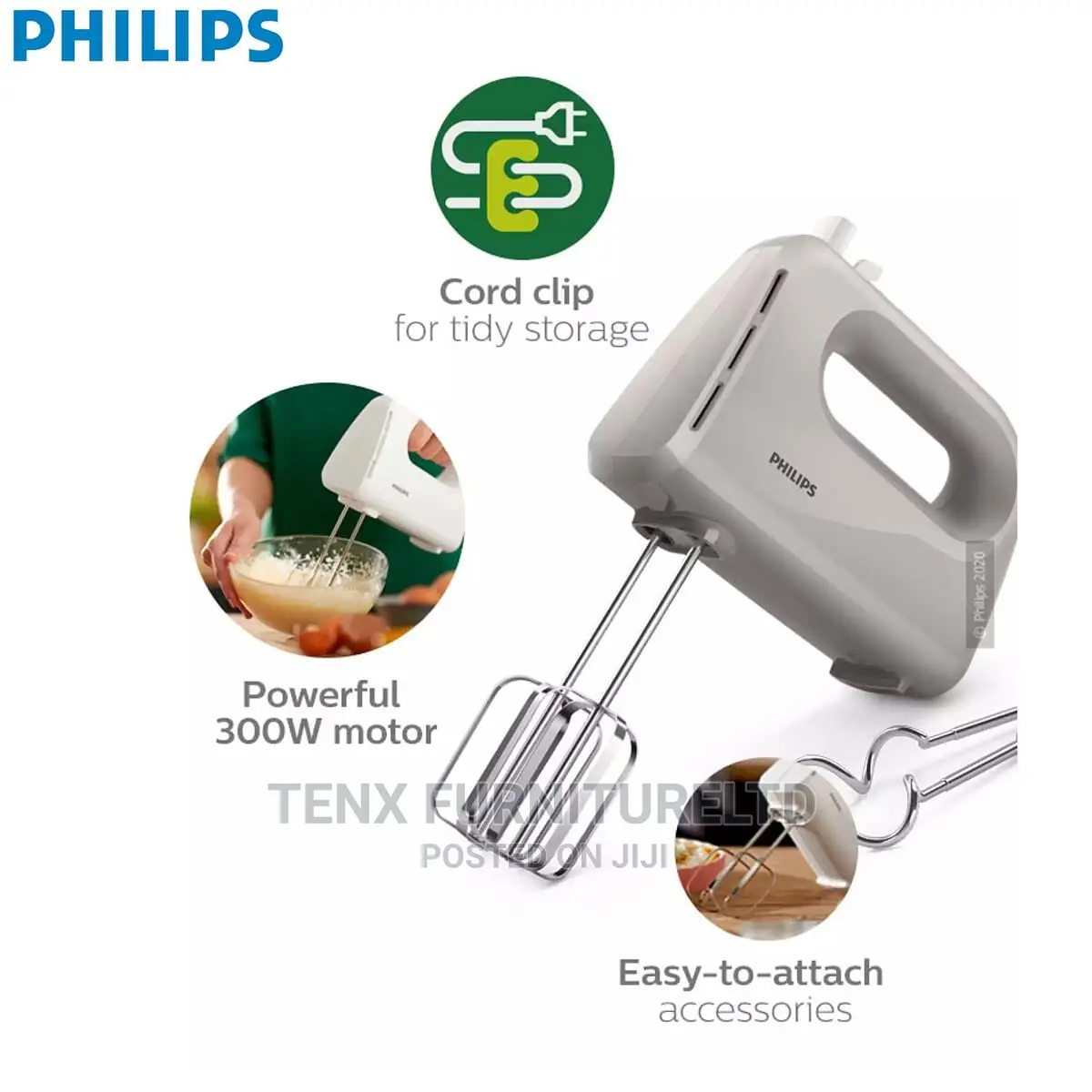 Hand Mixer (Dishwasher-Safe) PHILIPS