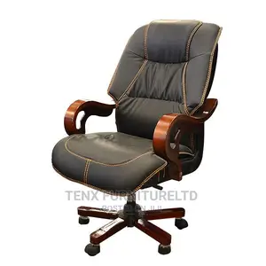Office Chair (Brown Wood) Executive