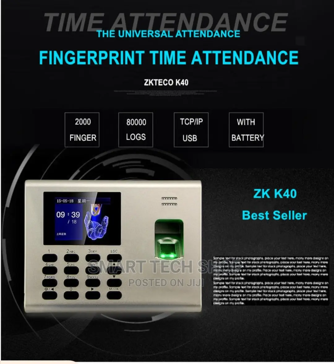 Zkteco Fingerprint Time Attendence and Access Control
