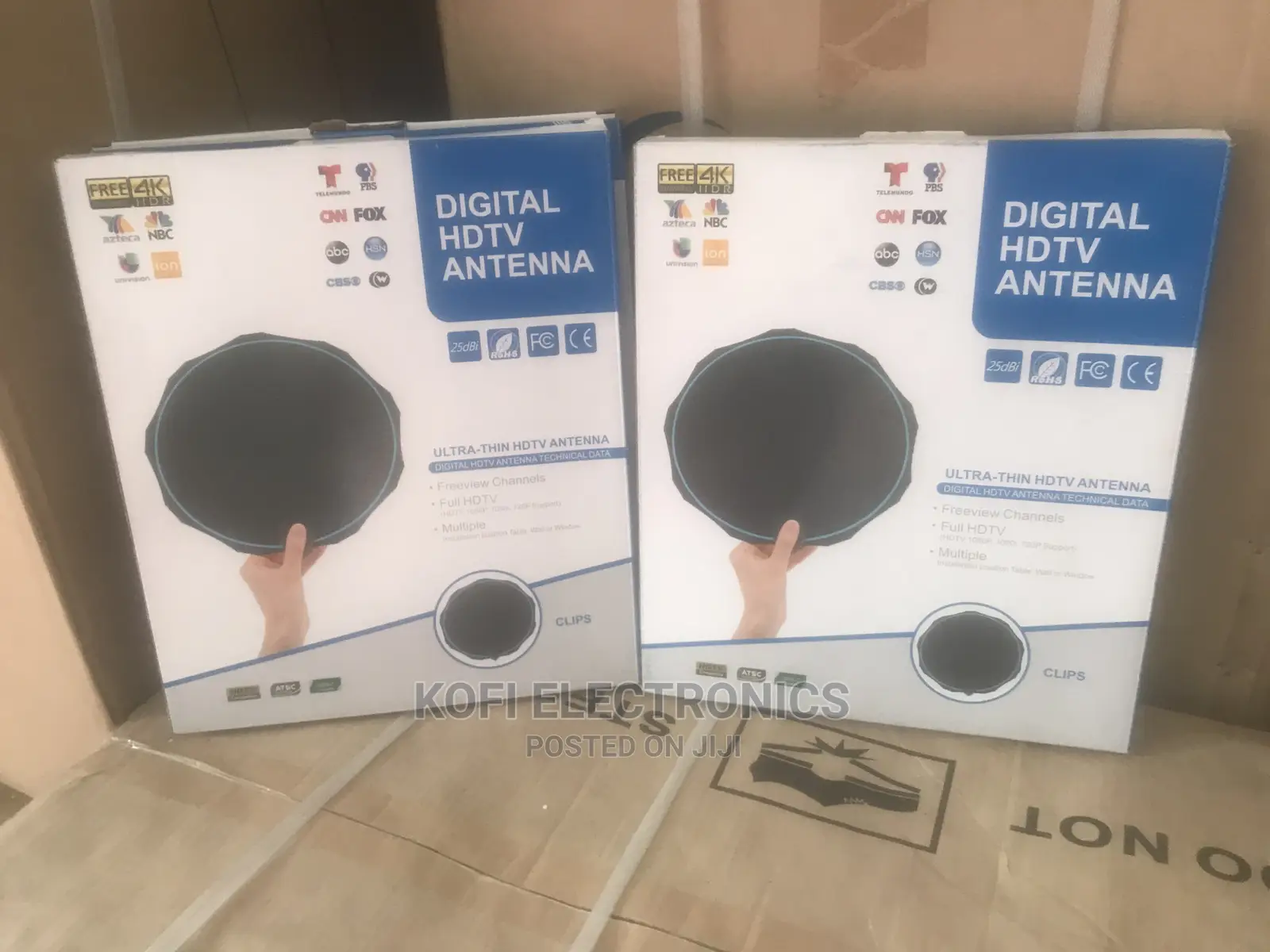 60mile Range Indoor Digital TV Antenna HDTV - Black