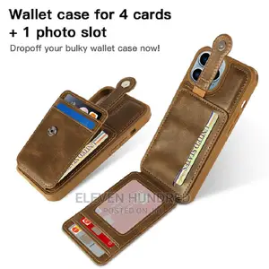 iPhone 14 13 12 Pro Max Wallet Case 4 Cards Photocase