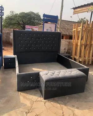 Queen Size Bed Frame Available With Seat and Drawers