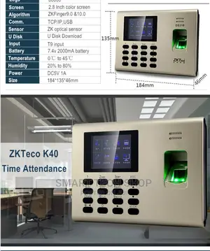 Zkteco Fingerprint Time Attendence and Access Control