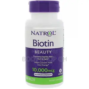 Natrol Biotin-10,000mg ( 100 Tabs) for Hair Beard Growth