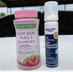 Equate Minoxidil Foam + Hair Growth Gummies Combo 4 Hairloss