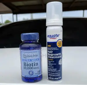 Beard Growth Combo Package (Biotin + Equate Minoxidil Foam)