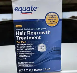 Equate Minoxidil Foam for Hairlines, Hairloss Baldness