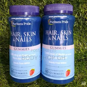 Puritans Pride Hair Beard Growth Gummies - Strawberry
